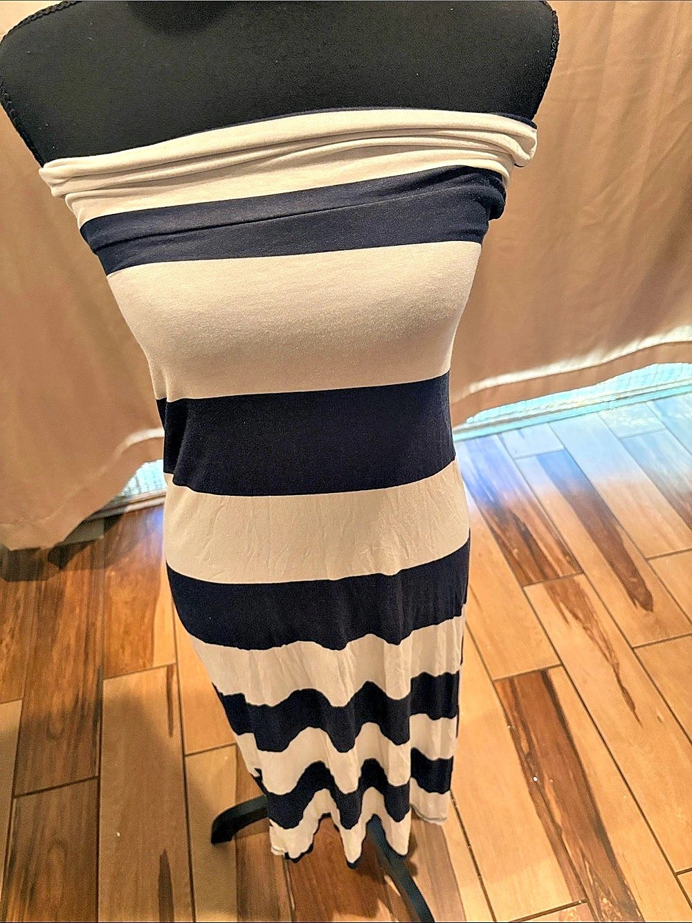 rue21 Striped Maxi Dress in Black & Cream